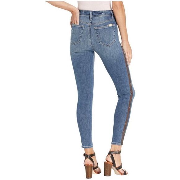 Joe’s Charlie High Rise Skinny Ankle Jeans Cobra Side Stripe Jaylyn Wash Size 28 - Picture 5 of 16